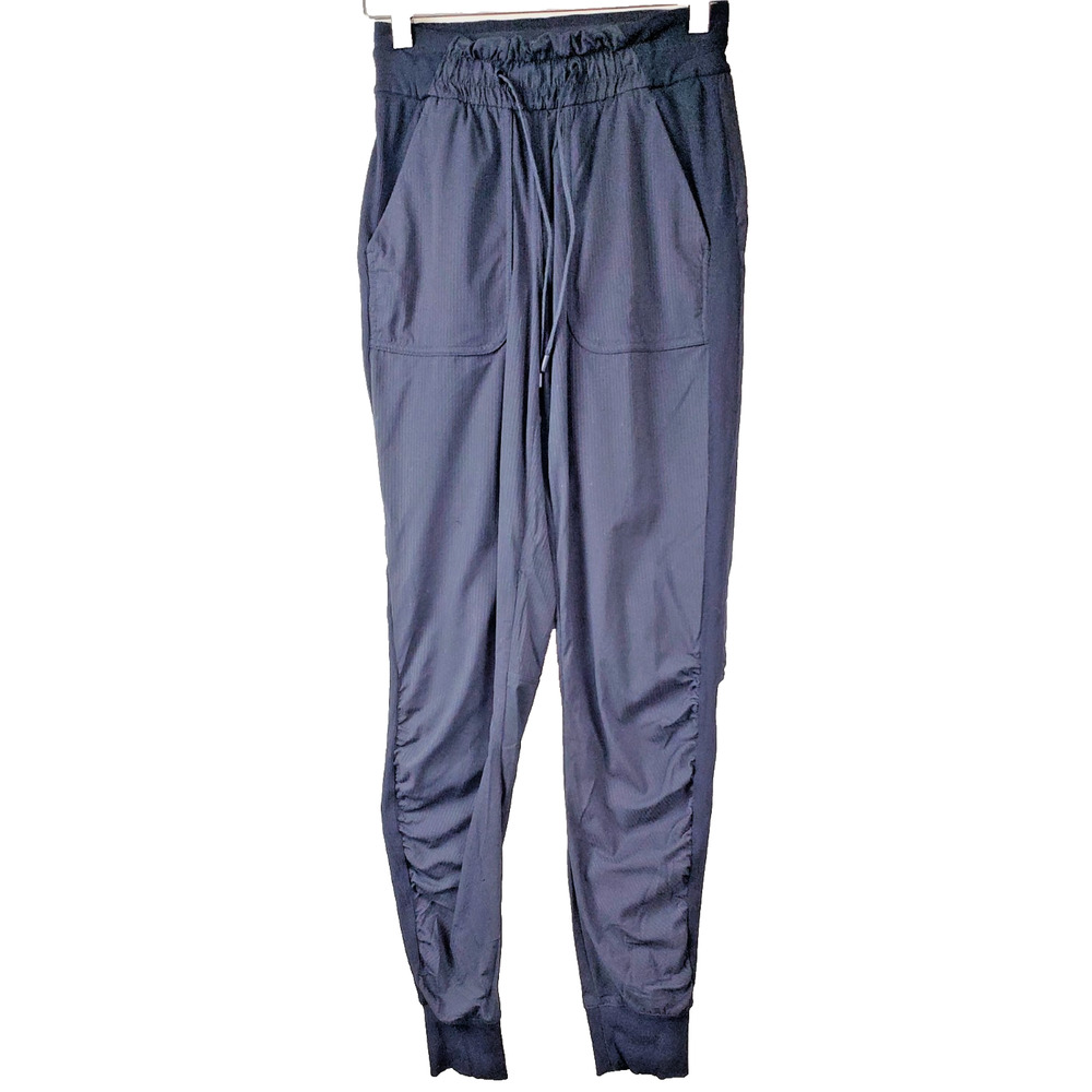 Lululemon 2 Womens Beyond The‎ Dance Studio Pants Black Jogger Ruched